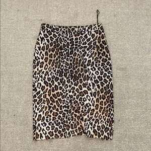 MSK Brown and Black Knee-Length Pencil Skirt